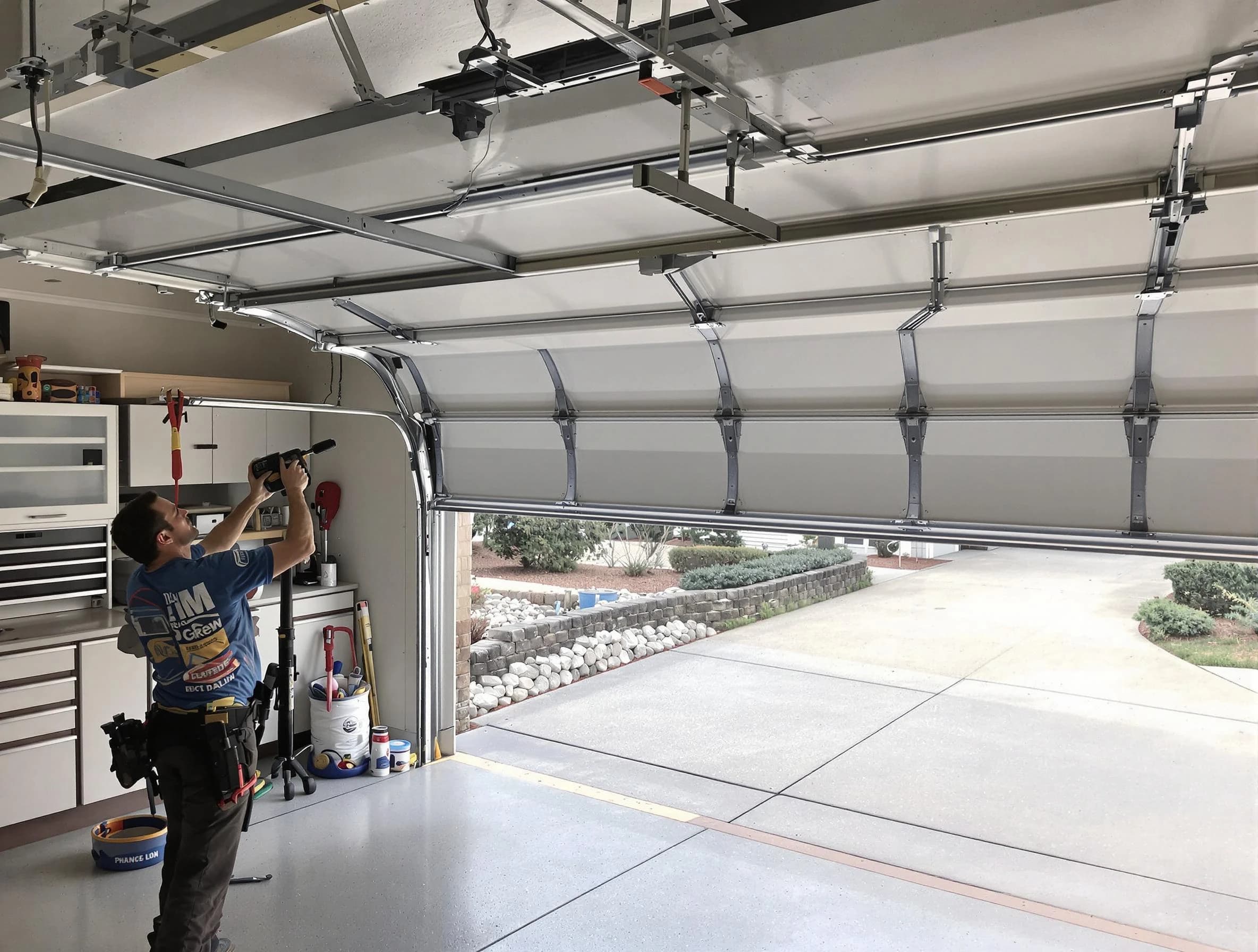 Garage door track repair service by Cottondale Garage Door Repair in Cottondale