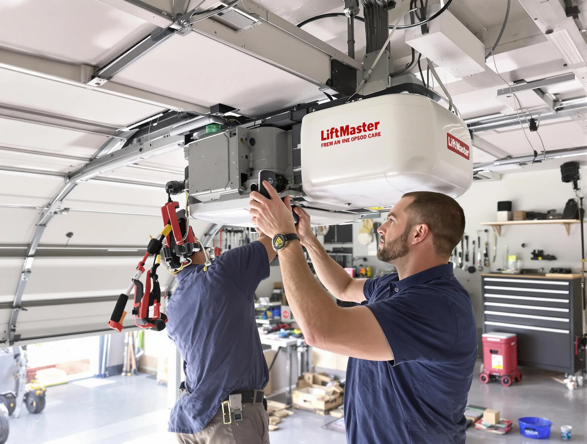 Cottondale Garage Door Repair technician performing advanced diagnostics on garage opener in Cottondale