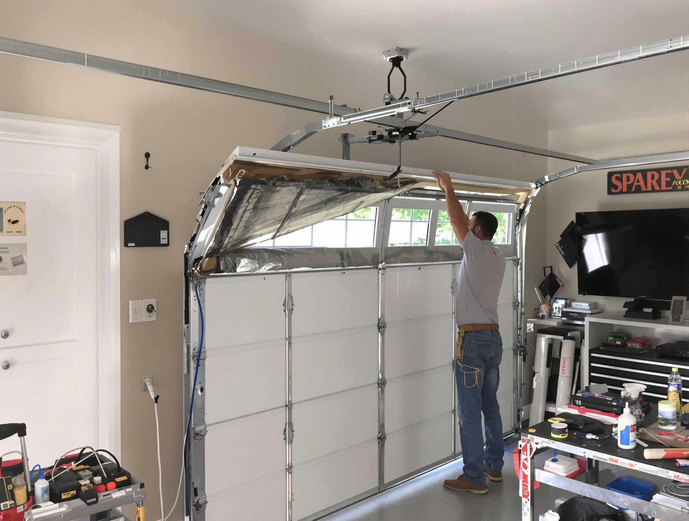 Garage door section replacement by Cottondale Garage Door Repair in Cottondale
